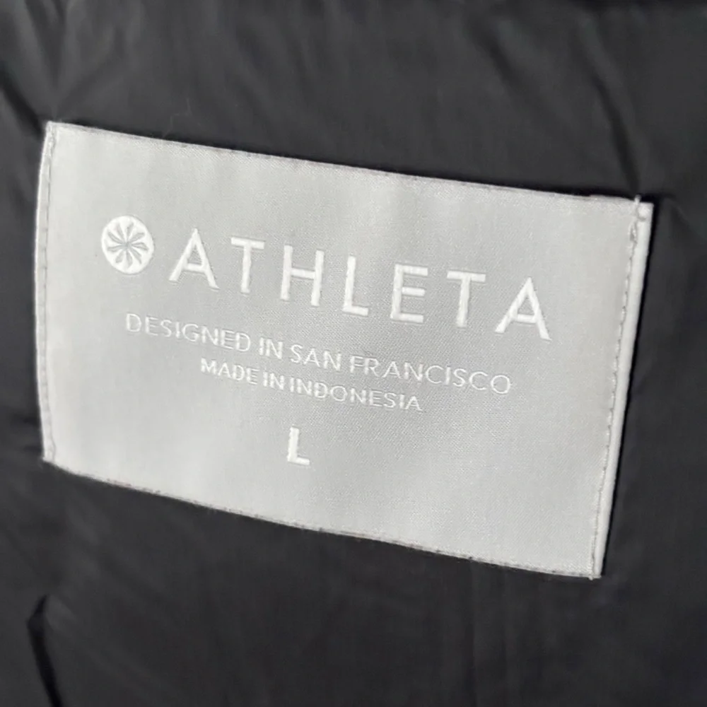 Athleta Lofty Down Long Winter Puffer Coat Black | Large - Picture 13 of 15